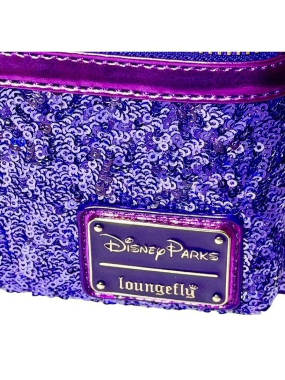 Disney Parks Loungefly Mickey Mouse Purple Potion Sequined Mini Backpack NWT